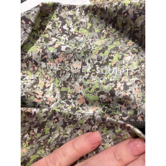 Sweaty Betty Green Alert Pebble The Super Sculpt Full Length Leggings Small 2-6 - Picture 4 of 4